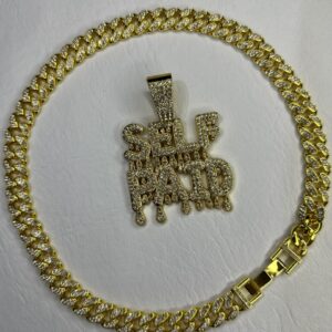 Cadena CUBANA grande // gold